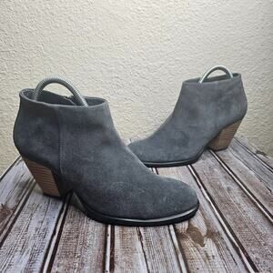 Ecco Shape 55 Gray western suede ankle booties women's size 41